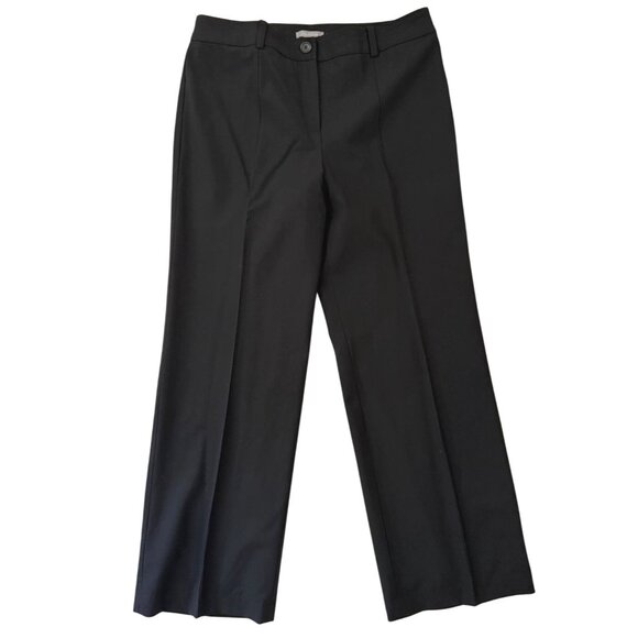 Ann Taylor Pants Size 12 Black Wool Blend Classic Career Essentials Straight Leg - Picture 2 of 14